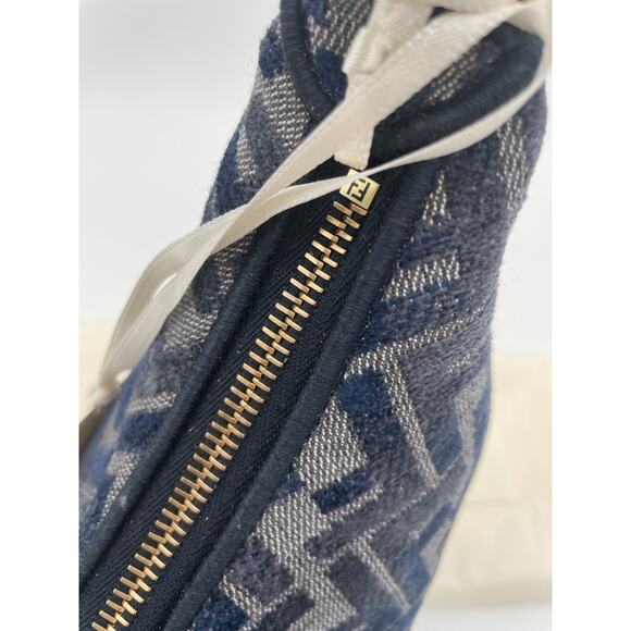 NEW FENDI FENDIGRAPHY FF LOGO BLUE HOBO BAG PURSE NWT AUTHENTIC! - Picture 6 of 13